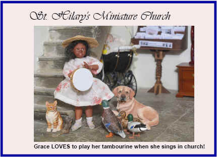 Grace LOVES to play her tambourine when she sings in church!